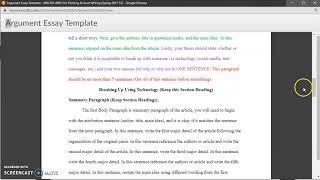 Spring Break Essay Template Video