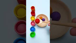 Color Sorting Fun! 🌈 #toddlers #kidsactivities
