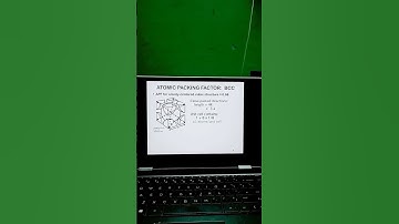 Atomic packing factor in BCC