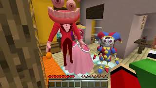 JJ and Mikey HIDE From New Scary DIGITAL CIRCUS monsters ! Minecraft Challenge Maizen Security House