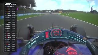 Alex Albon onboard overtake on Kevin Magnussen Belgian GP 2023