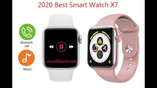 2020 Best smart watch X7 function introduction , introduces how to charge operation, set up calls.