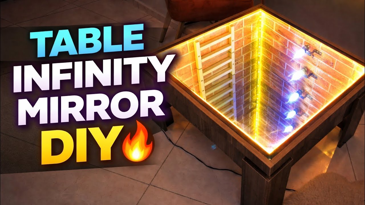 Comment Fabriquer une Table Café Infinity Mirror ✨ | Table Basse LED Effet Infini