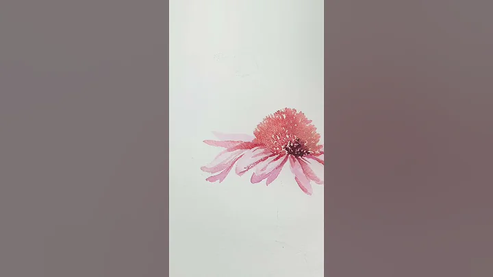 Loose watercolor painting- cone flowers tutorial-Echinacea #shorts #shortvideo #painting