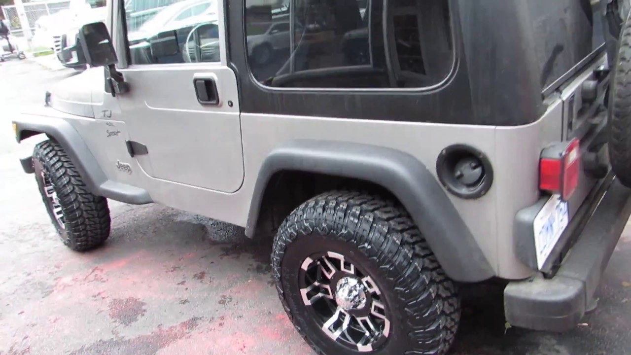 2000 JEEP TJ ON  OFF ROAD TIRES & RIMS - YouTube
