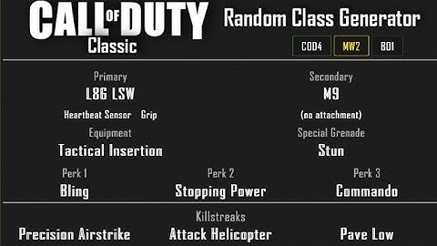 MW2 - Underpass Team Deathmatch (19-2) Random Class Generator #73 [2020]