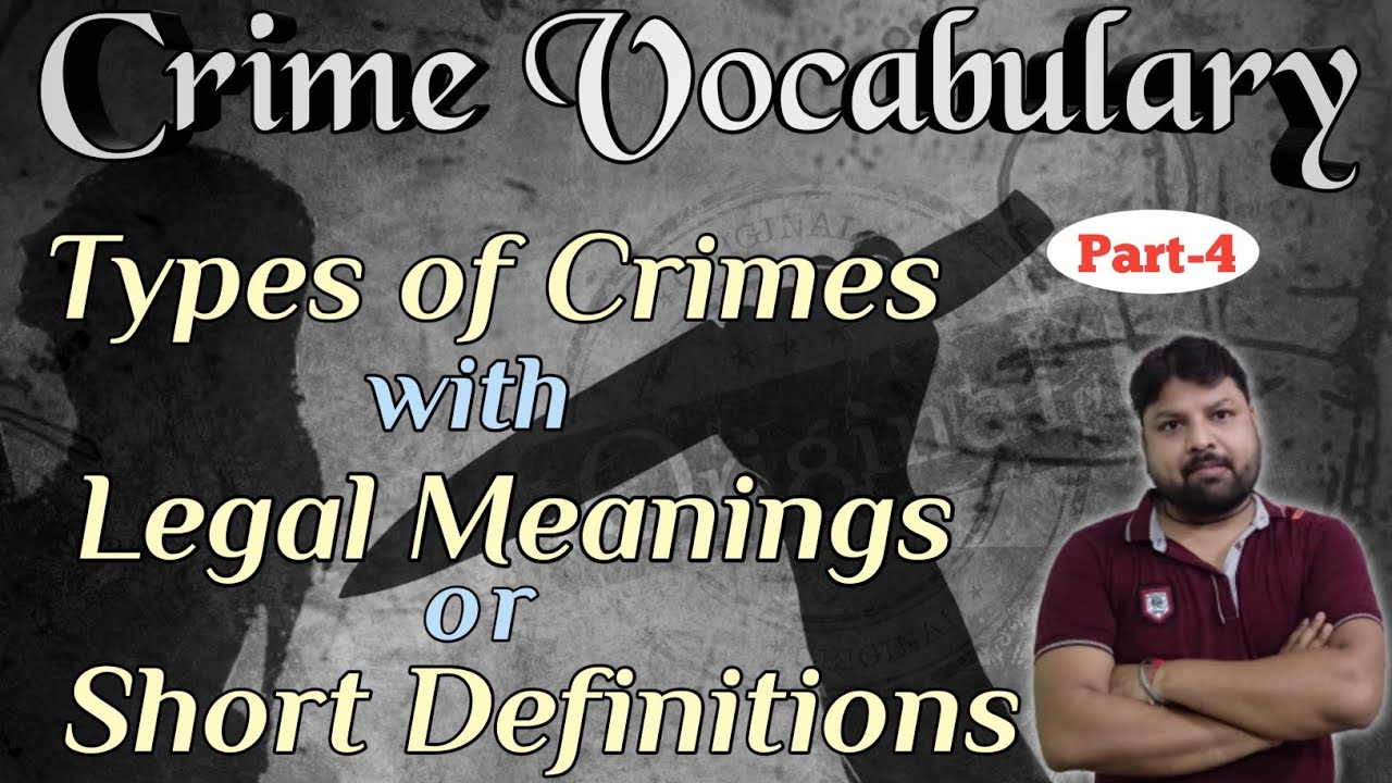 Crime Vocabulary | Crime with definition | words that describe Crime | Learn Crime Vocabulary