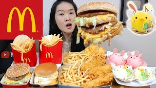 MCDONALD'S FEAST! Big Mac, Crunchy Fish N' Chips, Easter Cakes & Filet-O-Fish  | Mukbang Eating Show