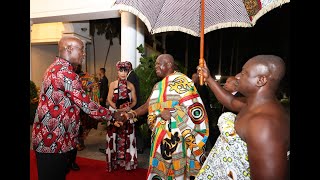 GOODNEWS FOR ASANTEMAN,GHANA & KNUST CHECK OUT WHAT OTUMFUO TOLD THE PRIME MIN. OF TRINIDAD & TOBAGO