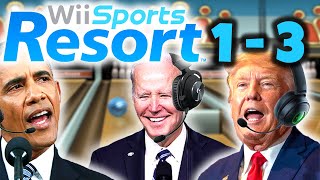 US Presidents Play Spin Control Bowling in Wii Sports Resort 1-3