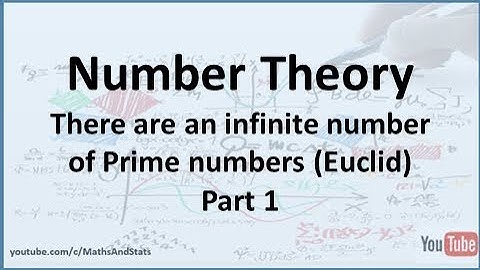 Number Theory: Proof of the Infinitude of the Primes (Euclid) - Part 1