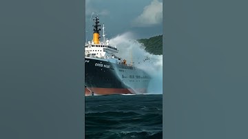 Massive Tidal Wave Chasing a Ship! Will It Escape?