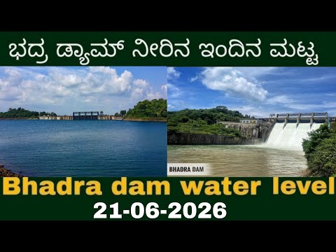 Bhadra dam water level today 21-06-2026