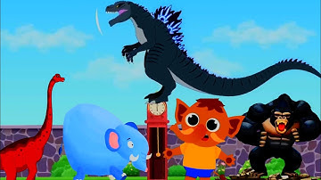 Hickory dickory dock ⏱️angry animals clock crashers 🦕🦍🐘🦣📌Effects Sponsored by Preview 2 Effects ⏰