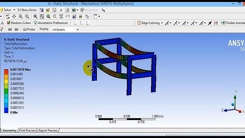 Ansys workbench 16 Frame Structure Analysis