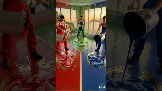 INSANE Triple Fruit Epoxy Floor 😱 Secret Resin Reveal #shorts #luxury #epoxy