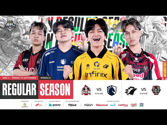 🔴 LIVE | MPL ID S18 | Minggu 5 Hari 3 | Bahasa Indonesia