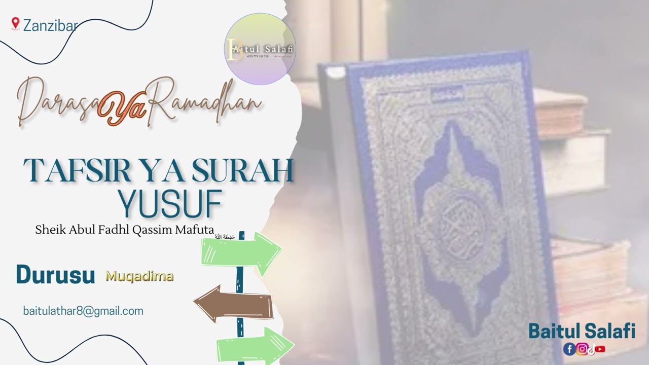 TAFSIR YA SURAH YUSUF Muqadima