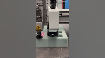 fast sponge half cut AOL CNC cutter #sponge #cuttingmachine