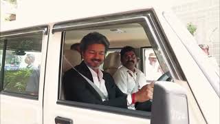 Honorable CM Joseph Vijay launched 40 new vehicles for medical and rural health services.