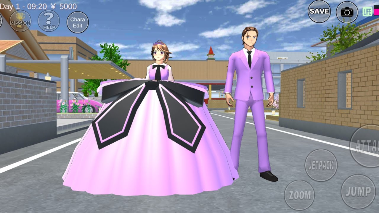 Stunning Elegant Purple Party Dress 👗💜 | Sakura School Simulator