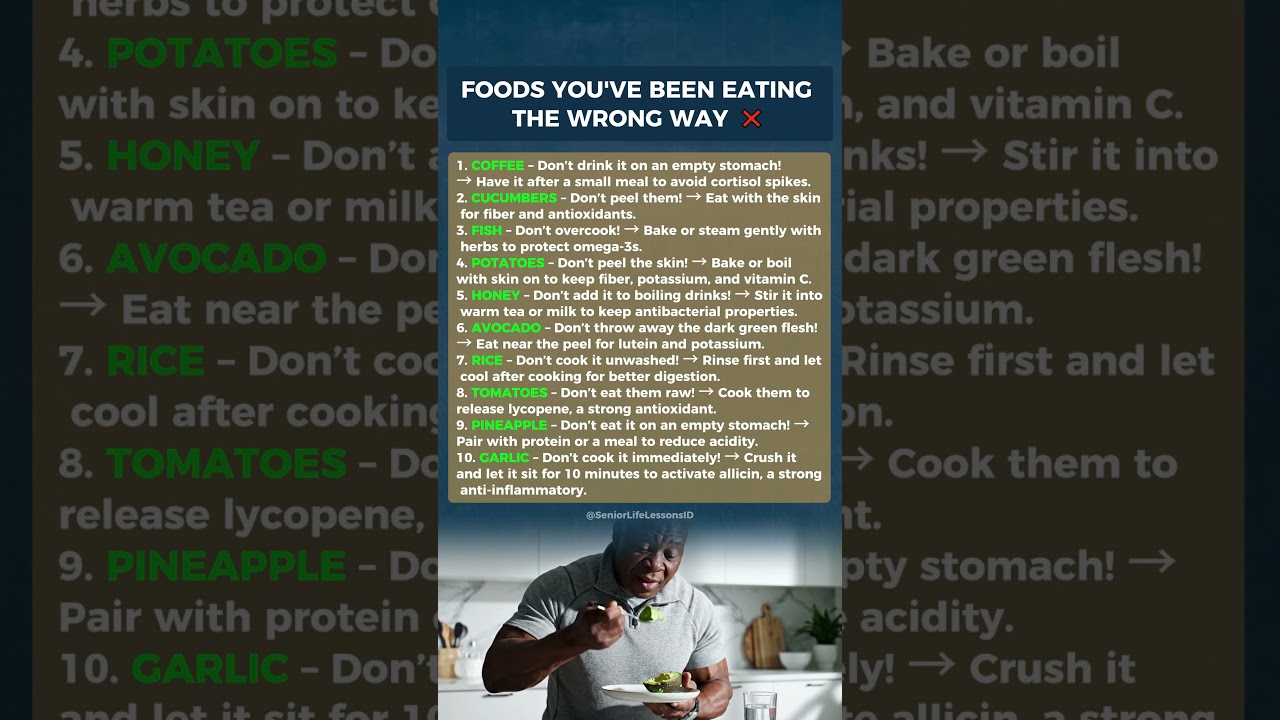 10 Common Foods Seniors Eat the Wrong Way