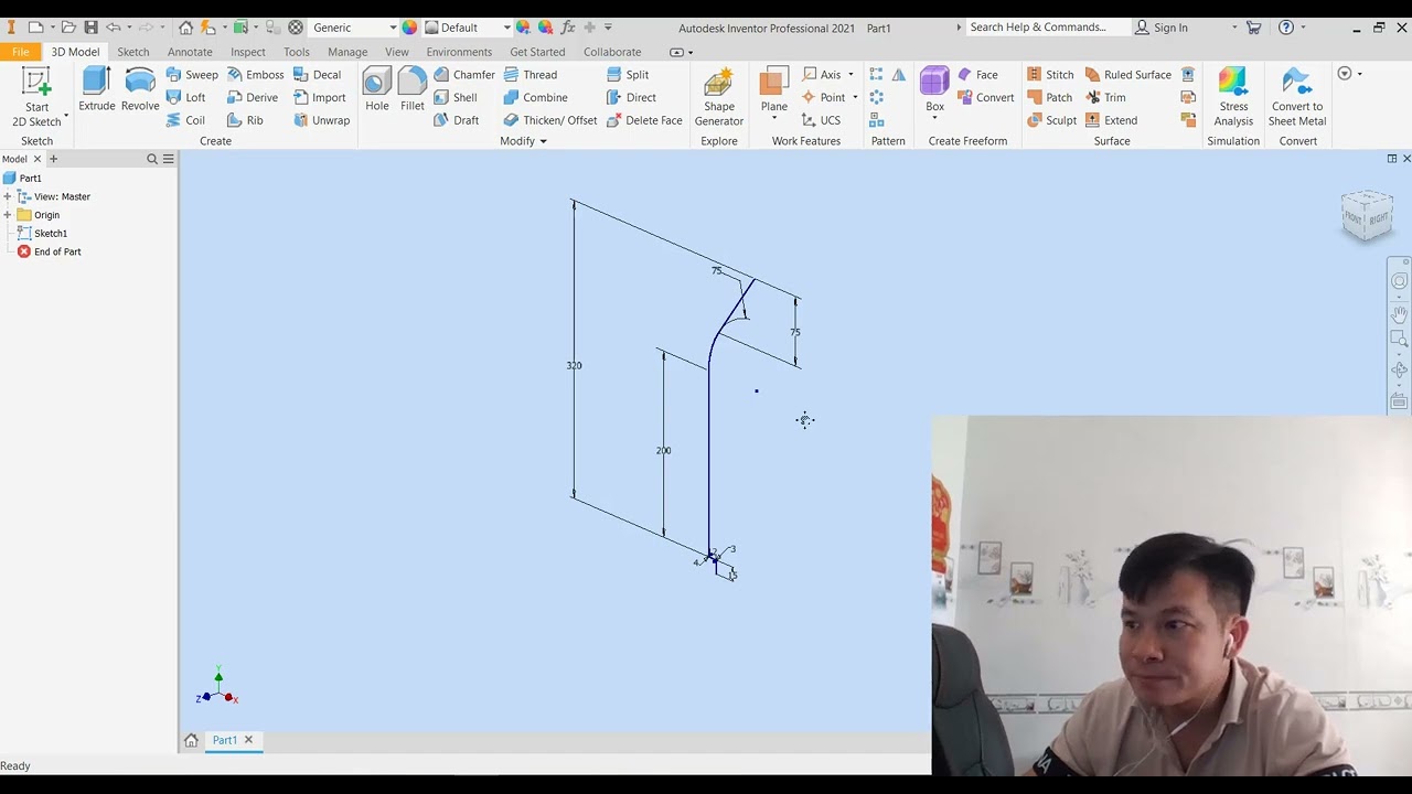 Autodesk Inventor Tutorial  How to Create Wire Mesh for Fan Cover Part 01