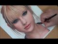 Colored Pencil Drawing Taylor Swift / 色鉛筆画 テイラースウィフト 完成までの一部始終 動画 早送り