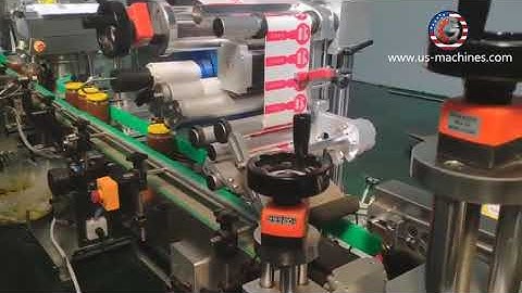 Automatic sauce honey bottle jar filling vacuum capping top labeling machine testing video