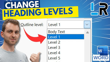 MS Word: Change heading levels ✅ 1 MINUTE