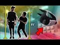 TEACHING 6'5" FRIEND TO BACKFLIP IN UNDER 1 HOUR!! (GONE WRONG)