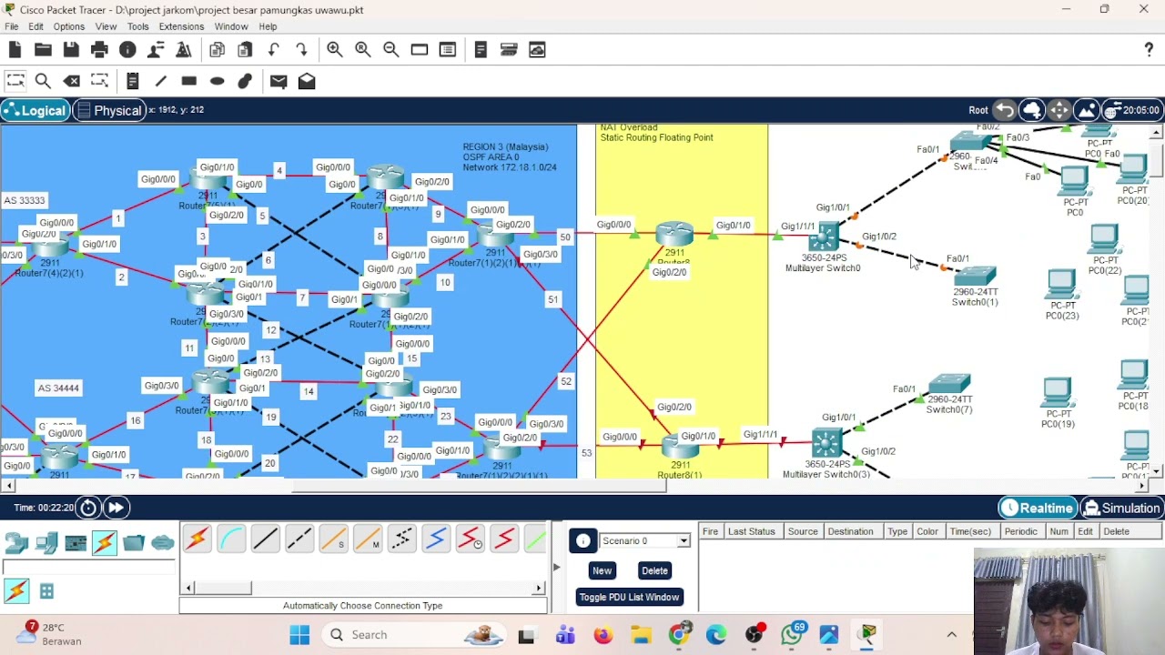 Hands On Project Jaringan Komputer 2 Konfigurasi NAT Overload Part 6