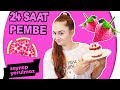 24 SAAT BOYUNCA TEK RENK HER ŞEY PEMBE!!! ( Pembe Pizza - Pembe Yumurta - Pembe Su )