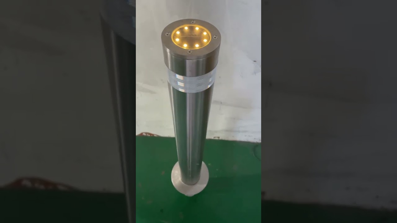 Solar Stainless Steel Bollard Post Pre-Embedded Fixed Bollards