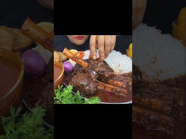 Ultimate Mutton Leg Mukbang 🤤 Full Desi Taste! #mukbang #eating #eatingshow #mutton