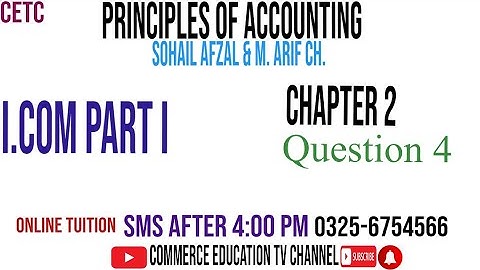 Accounting Equation/Principles of Accounting/I.Com - Lecture 4