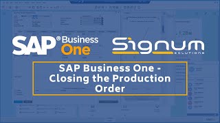 SAP Business One  Closing the Production Order screenshot 2