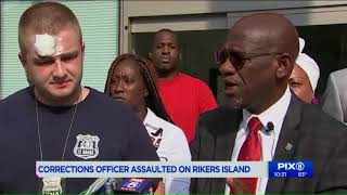 Correction officer jumped by gang members at Rikers