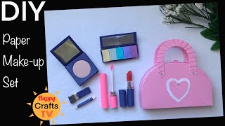 DIY paper makeup set including cosmetic bag, foundation, eyeshadow, lipstick, lipgloss and brushes ?
