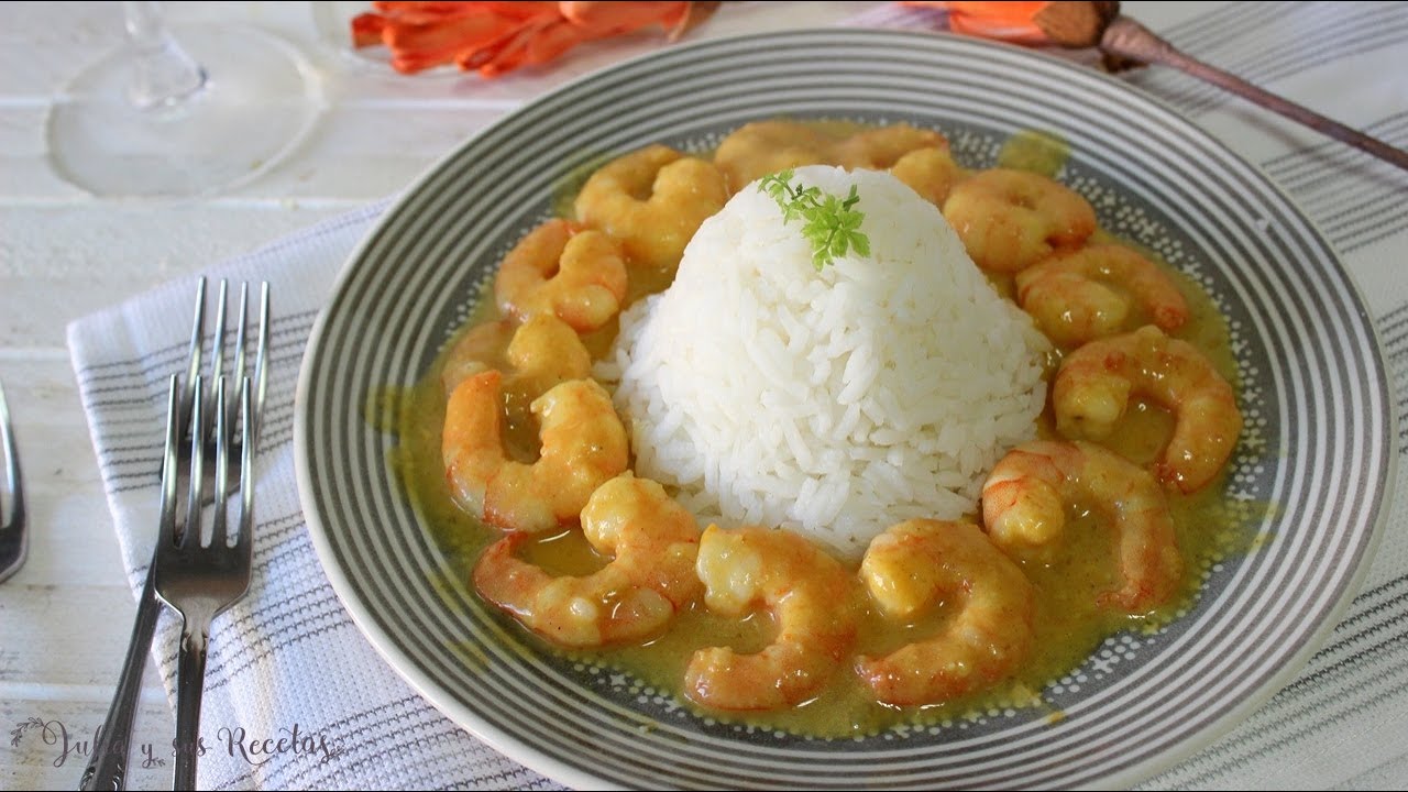 Langostinos al curry😋SENCILLOS Y SABROSOS!!
