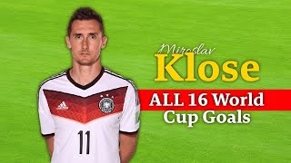 Every Goal: Miroslav Klose's World Cup Records (16 Goals) | FClassic