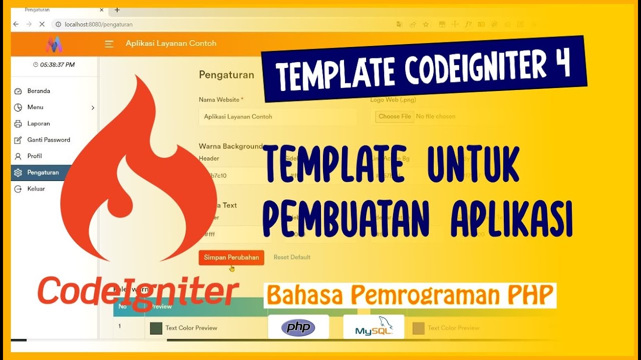 Template Codeigniter 4 - Sistem Pengelolaan - YouTube