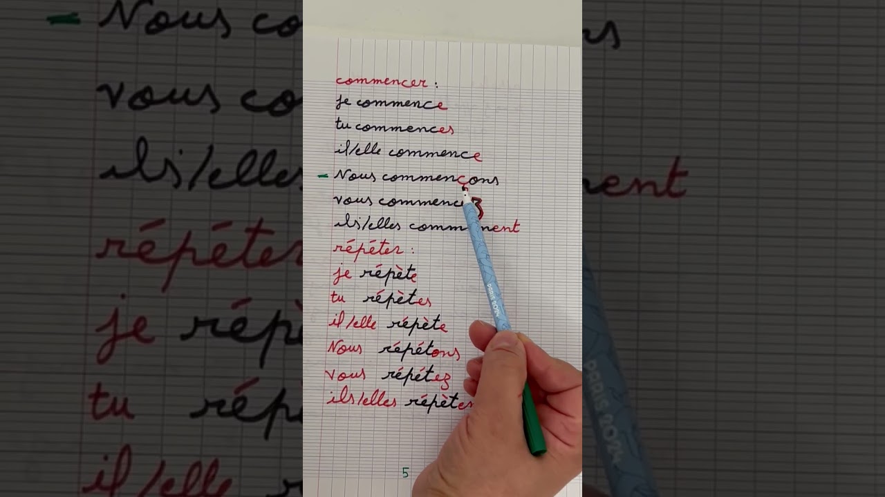 Les verbes du 1er groupe au présent 