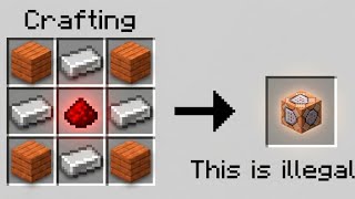 Minecraft But I Can Craft ILLEGAL Items…