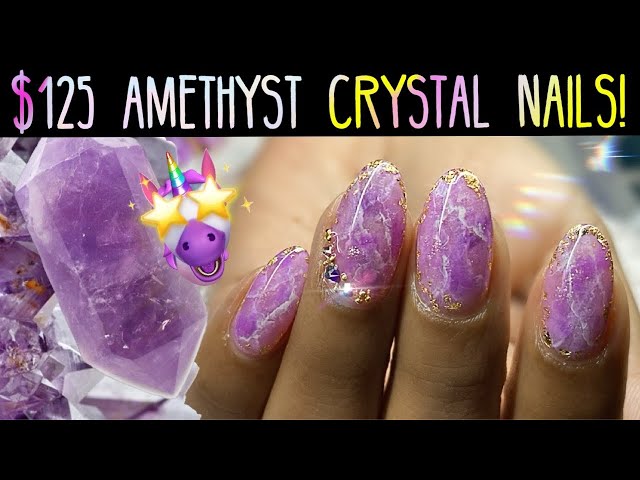 Amethyst Inspired Nail Design | Hard Gel - YouTube