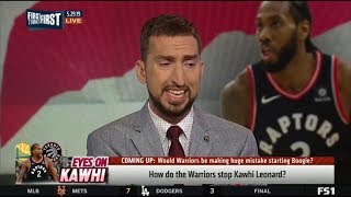 Nick Wright REACT to How do the Warriors stop Kawhi Leonard?