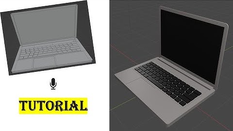 Lowpoly laptop tutorial for Beginners | Blender