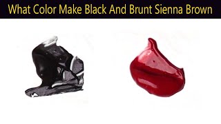 What Color Make Black And Brunt Sienna Brown - Mixing Acrylic Colors