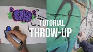 Tutorial de Graffiti | Cómo hacer un Throw up / Tup / bomba de graffiti | Del papel a la pared.