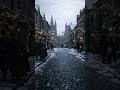 Snowy Medieval Town | Gothic Winter Street Ambience | A Journey in Time #relaxingmusic #cozynight